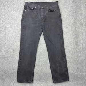 Levi's Jeans Mens 32x29 Black 514 Slim Straight Fit Cotton Denim Casual Everyday